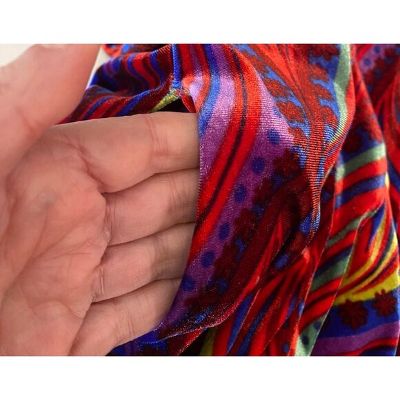 Expressions Vibrant Multicolor Long Sleeve Dress Groovy Abstract Swirl XL - Picture 5 of 10